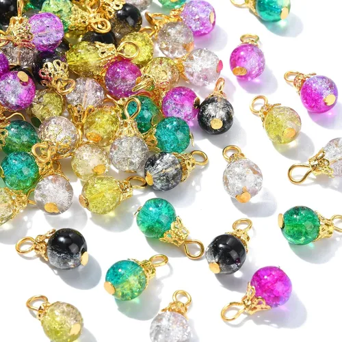 Miniatura 19 de Ipotkitt 100 dijes de cristal colorido con forma de lágrima de cristal facetado para hacer aretes, collares, joyas