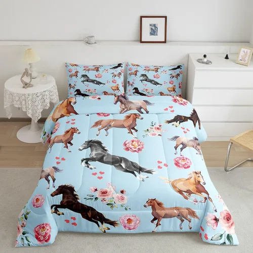 Miniatura 37 de Erosebridal - Juego de edredón tamaño King con diseño de Árbol de la Vida, juego de cama colorido de sol y luna para hombres y mujeres, edredón