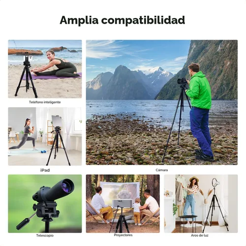 Miniatura 8 de K&F CONCEPT Trípode para cámara, 75 pulgadas, ligero, portátil, para viajes al aire libre, trípodes DSLR para cámara, teléfono, grabación de video