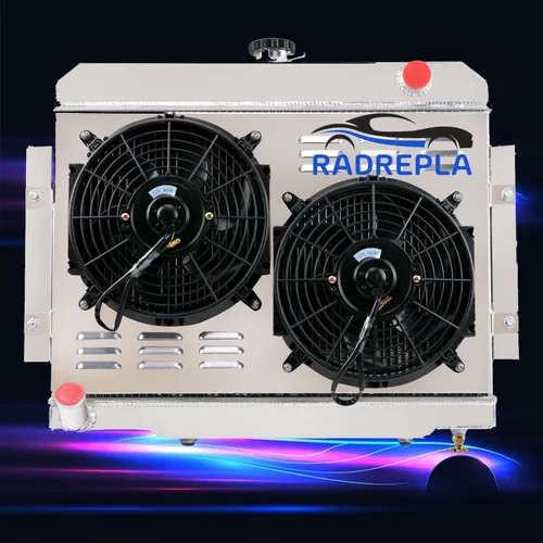 Miniatura 2 de Radiador de aluminio de 4 filas para Jeep CJ5/CJ6/CJ7 1972-86 Radiador CU583 para Jeep Scrambler Cherokee Commando J10/J20 3.8L/4.2L/5.0L L6/V8