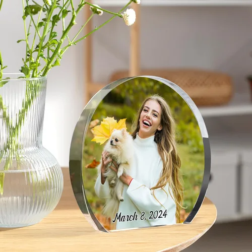 Miniatura 4 de Marcos de fotos personalizados, marco de fotos acrílico con texto fotográfico, regalos de cumpleaños personalizados para mujeres y hombres, regalos
