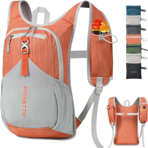 Miniatura 11 de FIORETTO Mochila de 10L para senderismo para mujeres y hombres, mini mochila plegable, ligera, mochila pequeña de día para camping, viaje, al aire