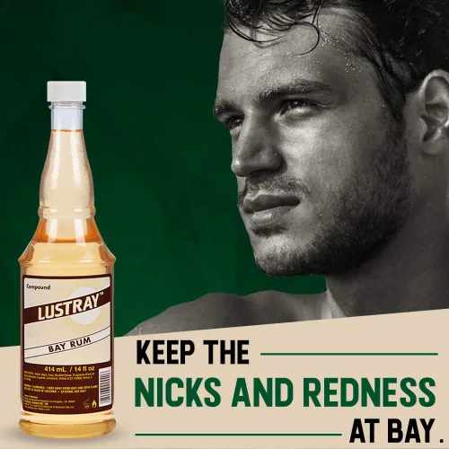 Miniatura 2 de Clubman Lustray Bay Ron Loción para después del afeitado para hombres – Salpicadura clásica para después del afeitado, aroma calmante y refrescante