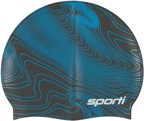 Miniatura 38 de Sporti Gorra de natación de silicona con diseño gráfico con altura de 7.6 pulgadas, apertura de 7.5 pulgadas, gorra de natación antideslizante