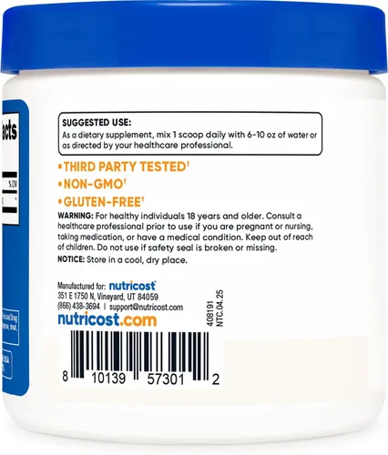 Miniatura 4 de Nutricost Polvo puro de bitartrato de DMAE 3.53 oz