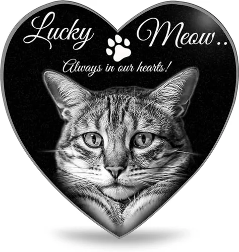Miniatura 14 de ADFSTONE Piedras conmemorativas para mascotas en forma de corazón de 10 pulgadas, regalos personalizados de recuerdo de perros, placa de duelo