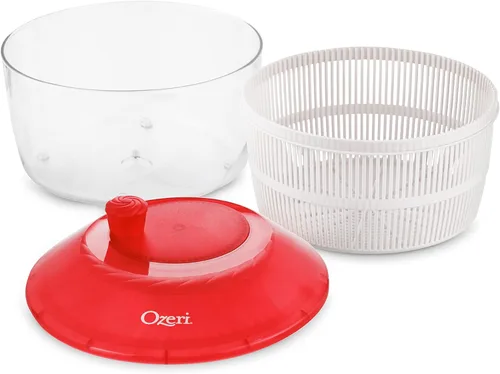 Miniatura 2 de Ozeri Molinillo de ensalada Fresca hecho en Italia y tazón para servir, sin BPA Rojo