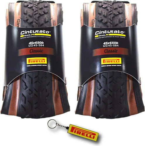 Miniatura 10 de Pirelli Cinturato Gravel M Classic 45-584 (650 x 45c) - Neumático de grava para bicicleta de grava, diseño específico para terreno mixto, compuesto