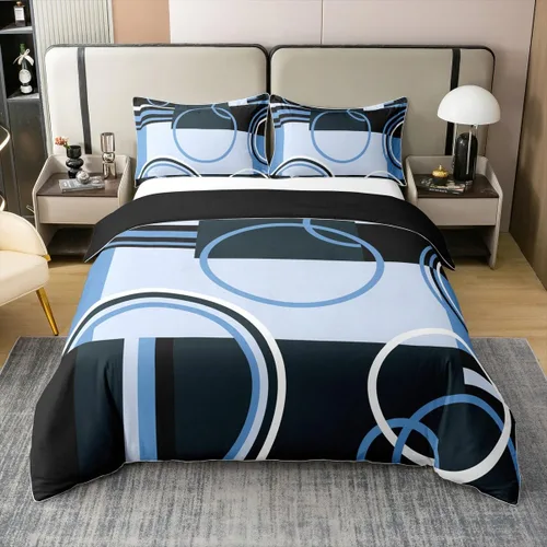Miniatura 16 de Erosebridal Bohemian 100% Natural Cotton Duvet Cover Twin Country Southwestern Bedding Set Boho Aztec Arrows Diamond Comforter Cover Black Gray