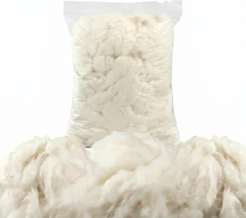 Berlune 2.2 libras de algodón crudo orgánico de fibra de algodón crudo, relleno natural blanco para almohadas, muñecas y otras manualidades
