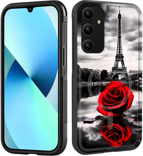 Miniatura 99 de Funda magnética para Galaxy A16 5G, [compatible con MagSafe] [protección contra caídas de grado militar] Funda resistente a prueba de golpes