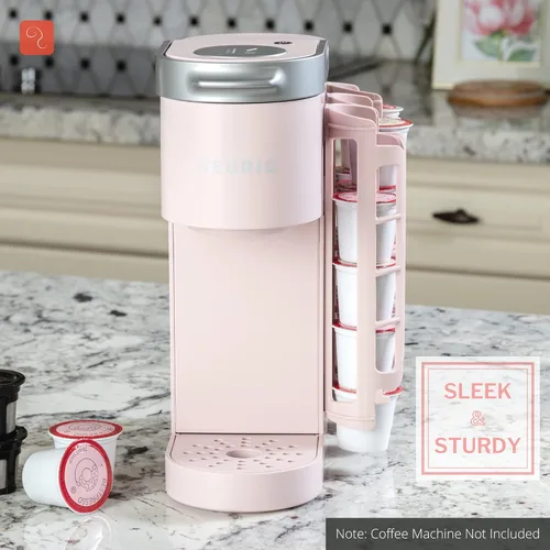 Miniatura 8 de STORAGENIE Soporte para cápsulas de café Keurig K-Cup, almacenamiento lateral para tazas K, perfecto para mostradores pequeños (rosa)