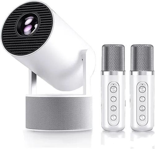 Miniatura 6 de Mini proyector, proyector portátil HY300 PRO, compatible con 4K 1080P con doble banda WIFI6 5G inalámbrico 5.0 Bluetooth Android 11, rotación