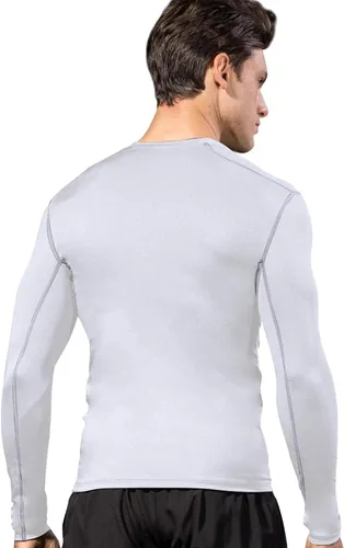 Miniatura 2 de Queerier Paquete de 3 camisetas de compresión para hombre, camisetas de manga larga para hombre, camiseta térmica deportiva
