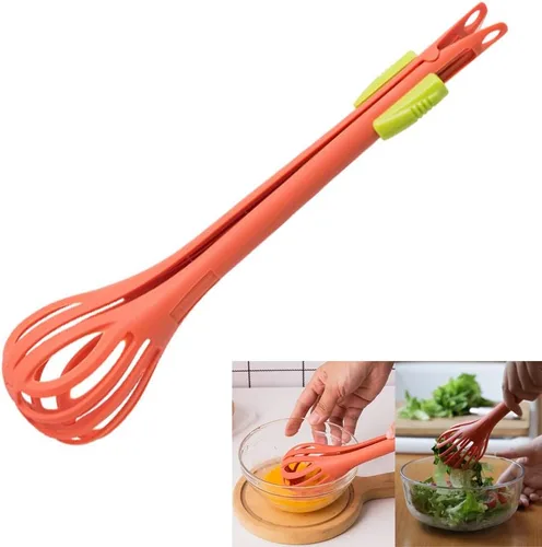 Miniatura 8 de Clip de comida 2 en 1 y batidor de huevos, batidor de huevos multifunción y clip de pan, mezclador de huevos de mano, batidora de huevos de Negro