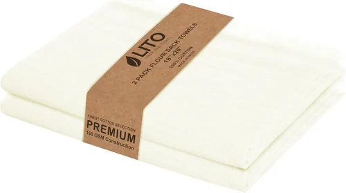 Miniatura 16 de Toallas de saco de harina Toalla de té para manualidades Paños de cocina Toalla de algodón en blanco para bordado Cubierta de lino