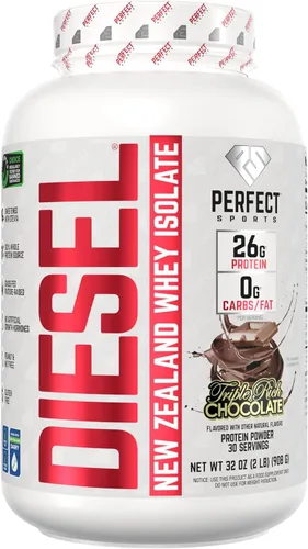 Miniatura 36 de PERFECT SPORTS Diesel 100% aislado de proteína de suero de Nueva Zelanda Endulzado con stevia, sin ingredientes artificiales, apto para dieta Keto