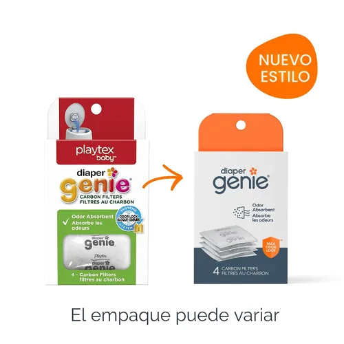 Miniatura 6 de Diaper Genie Playtex Recambio de filtro de carbono Bandeja para pañal Cubos, 4 filtros de carbono
