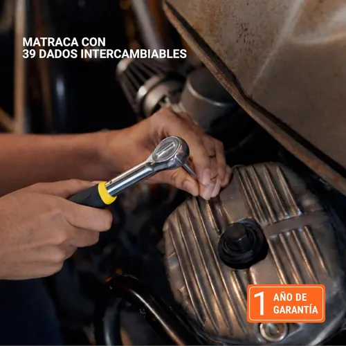 Miniatura 4 de Dados, Mesa 1/4 y 3/8 ', 39 piezas, Pretul