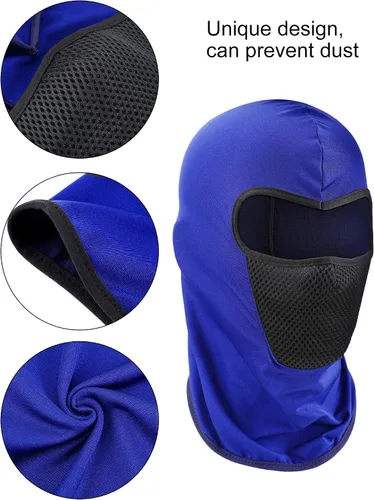 Miniatura 5 de 9 piezas de pasamontañas de verano transpirable protección contra el polvo cuello bufanda de cara completa para actividades al aire libre