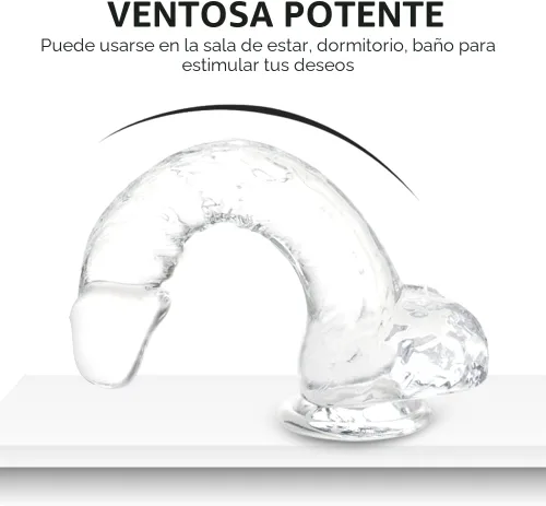 Miniatura 3 de Consoladro pequeño realista azul de 6.4 pulgadas, consolador delgado y lindo para el punto G y estimulación anal con potente ventosa y bola