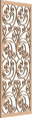 Miniatura 112 de 9 3/8"W x 24 3/8"H x 1/4"T Marilla Decorativos Paneles de Pared de Madera Calado, Abedul