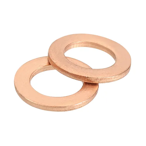 Miniatura 25 de uxcell Arandela Plana M6, 50 Piezas Arandelas de Anillo Plano de Cobre de 12mm de Diámetro Exterior Junta de Sellado de Metal para Tornillos, Pernos