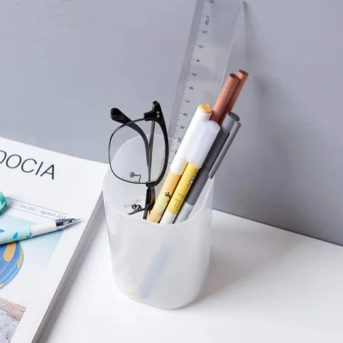 Miniatura 4 de Soporte para bolígrafos, organizador de escritorio con 3 estantes, 2 soportes para lápices, suministros de escritorio, accesorios de escritorio