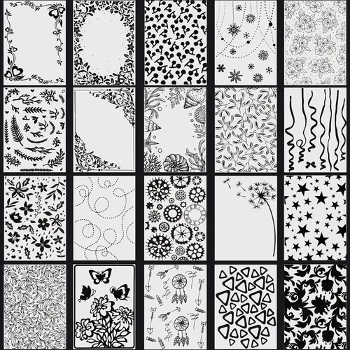 Miniatura 8 de Mumufy 20 Carpetas de Repujado para Hacer Tarjetas Plantilla de Estencil de Repujado DIY Molde Decorativo de Tarjeta de Papel de Plástico para Álbum