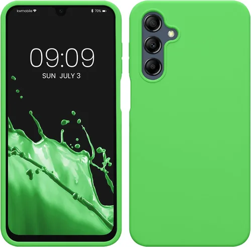 Miniatura 236 de kwmobile Funda Compatible con Samsung Galaxy A14 5G - Funda de teléfono de TPU y silicona con acabado suave - Verde Lima