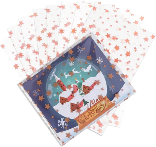 Miniatura 37 de 100 bolsas de regalo de celofán con estampado de estrellas, de 6 x 10 pulgadas, bolsas de regalo de celofán, bolsas de regalo de fiesta, bolsas