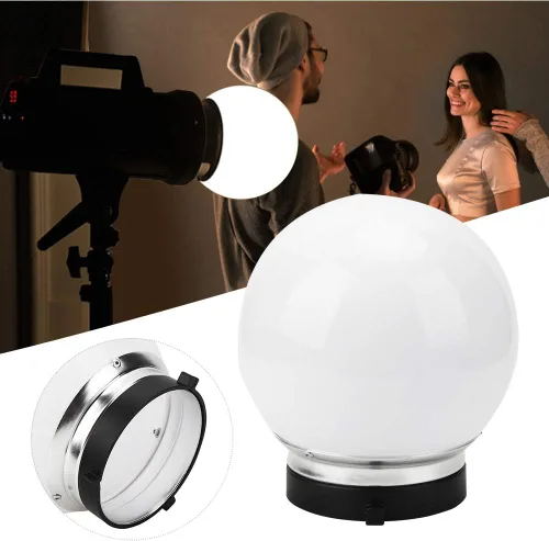 Miniatura 8 de Bola de luz suave para montaje, accesorio de fotografía de 5.9 in, pantalla de flash para iluminación de estudio retrato