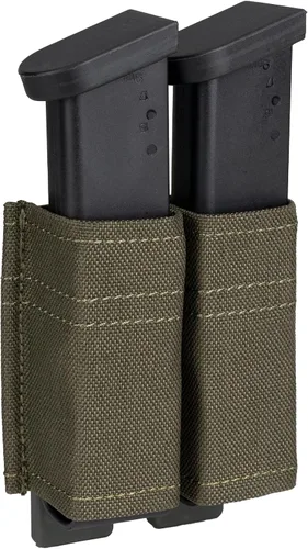 Miniatura 11 de IDOGEAR - Bolsa para pistola Mag doble Molle de 0.354 in con gancho de liberación rápida, inserción táctica, accesorios para cinturón Negro