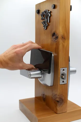 Miniatura 4 de Cerradura de puerta con palanca comercial RFID, aplicación de sistema de control de acceso, incluye 2 tarjetas NFC (mano izquierda)