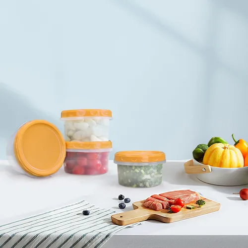 Miniatura 3 de Jucaifu tarros pequeños reutilizables de plástico para almacenamiento en el congelador de 8 onzas con tapa de rosca para comida, bocadillos