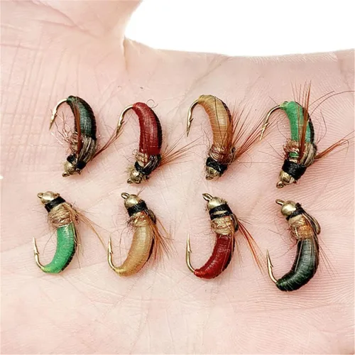 Miniatura 6 de Fly Fishing Flies Kit Trout Steelhead Salmon Bass Flies Assortment 32Pcs-148pcs Include Dry Wet Flies Nymphs Streamers Maggot, Fly Lure Set 24