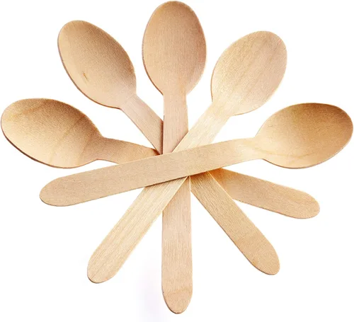 Miniatura 10 de Cuchillos de madera desechables de 6.25 pulgadas/utensilios de madera natural, paquete de 100