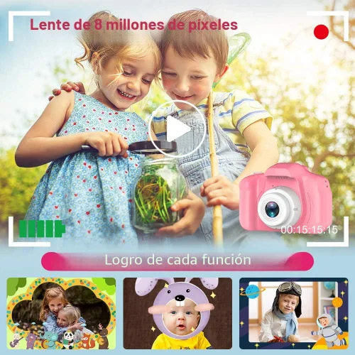 Miniatura 5 de Seckton - Cámara de selfie mejorada para niños, regalos de cumpleaños de Navidad para niñas de 3 a 9 años, cámaras de video digital HD para niños
