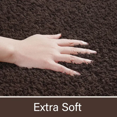 Miniatura 2 de LOCHAS - Alfombra de baño de 24x48 pulgadas, suave y gruesa, absorbente de microfibra, para baño, lavable a máquina, alfombra de baño de felpa Marrón