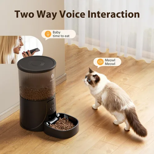 Miniatura 4 de PETULTRA Comedero automático para gatos con cámara: alimentador automático para mascotas WiFi 5G Alimentación cronometrada precisa con video HD