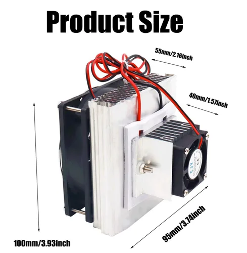 Miniatura 6 de Mini aire acondicionado DC 12V DIY Termoeléctrico Peltier Refrigeración Sistema de refrigeración Disipador de calor Módulo de conducción