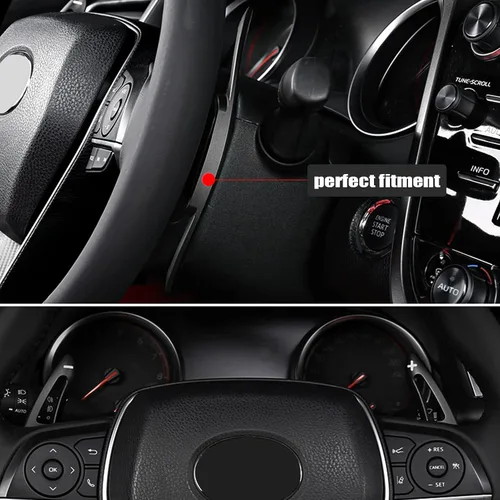 Miniatura 3 de CKE Compatible con Toyota Camry 2026 2025 2024 2023 2022 2021 2020 2019 2018 para Corolla RAV4 Crown Avalon Accesorios Sporty Car Paddle Shifter