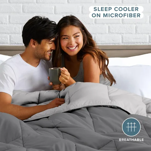 Miniatura 5 de Bare Home - Edredón Queen – Colores reversibles – Alternativa a la pluma de ganso – ultra suave – Serie 1800 Premium – Calidez para todas las 05