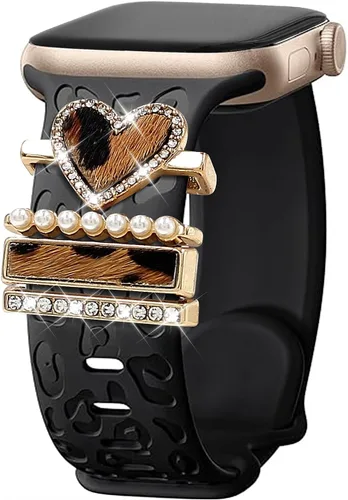 Miniatura 15 de Correas decorativas para anillo compatibles con correas de Apple Watch de 1.496 pulgadas, 1.575 pulgadas, 1.614 pulgadas, 1.654 pulgadas, 1.732