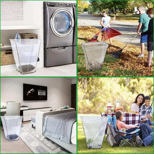 Miniatura 5 de FEED GARDEN Soporte para Bolsas de Basura, Soporte Metálico para Bolsas de Hojas para Exteriores, Soporte con Marco para Bolsas de Basura