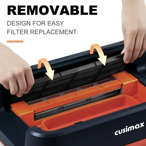 Miniatura 3 de CUSIMAX - Parrilla eléctrica, parrilla y plancha sin humo, parrilla eléctrica coreana con extractor de humo turbo y esponja de filtro reemplazable