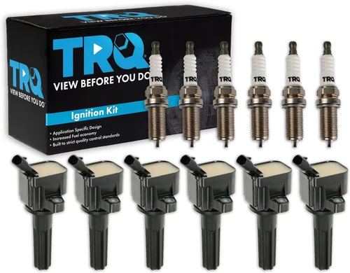 Miniatura 132 de Kit de Bobina de Encendido y Bujía TRQ 8 Piezas Bujías de Iridio Compatibles con Mercedes-Benz C250 2012-2015 y SLK250 2012-2015