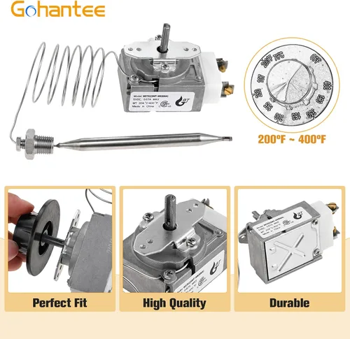 Miniatura 5 de gohantee Termostato 1175 RX-1-36, 60125401 Termostato para freidora, control de termostato de freidora de horno compatible con Pitco 60124501
