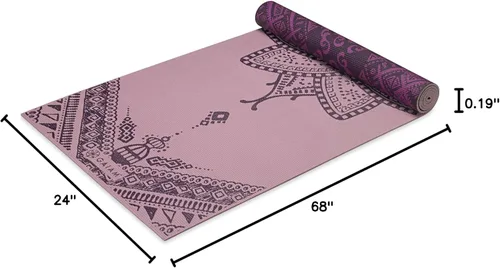 Miniatura 7 de Gaiam tapete de yoga prémium, estampado, extra grueso y antideslizante, de 15/64 pulgadas, para todo tipo de yoga, de pilates y de ejercicios