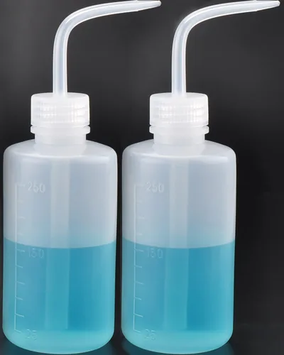 Miniatura 13 de Valchoose Botella de lavado de plástico de 8.5 fl oz 16.9 fl oz exprimidor médico, botella de riego suculenta de LDPE - 2 unidades Blanco